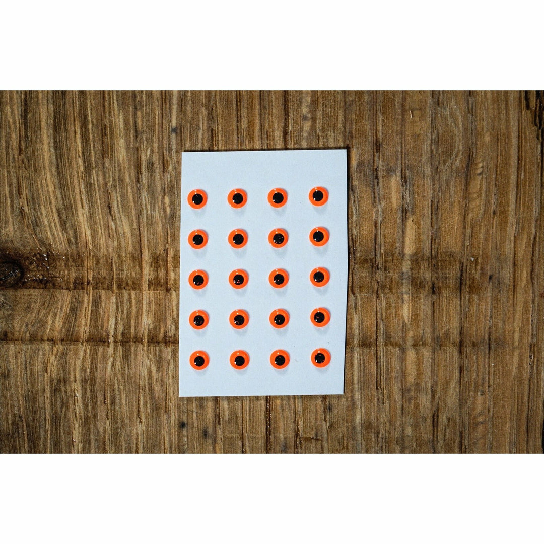 Fluorescent Fly Eyes - 1/8" 3mm Orange