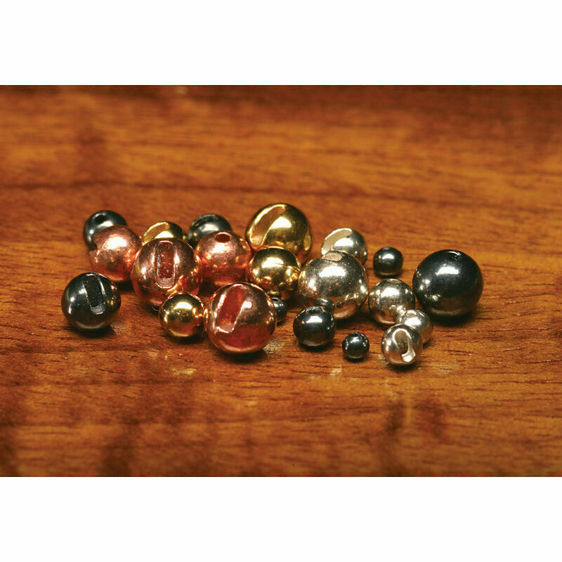 Hareline Slotted Tungsten Beads 1/8 Gold 3.3mm