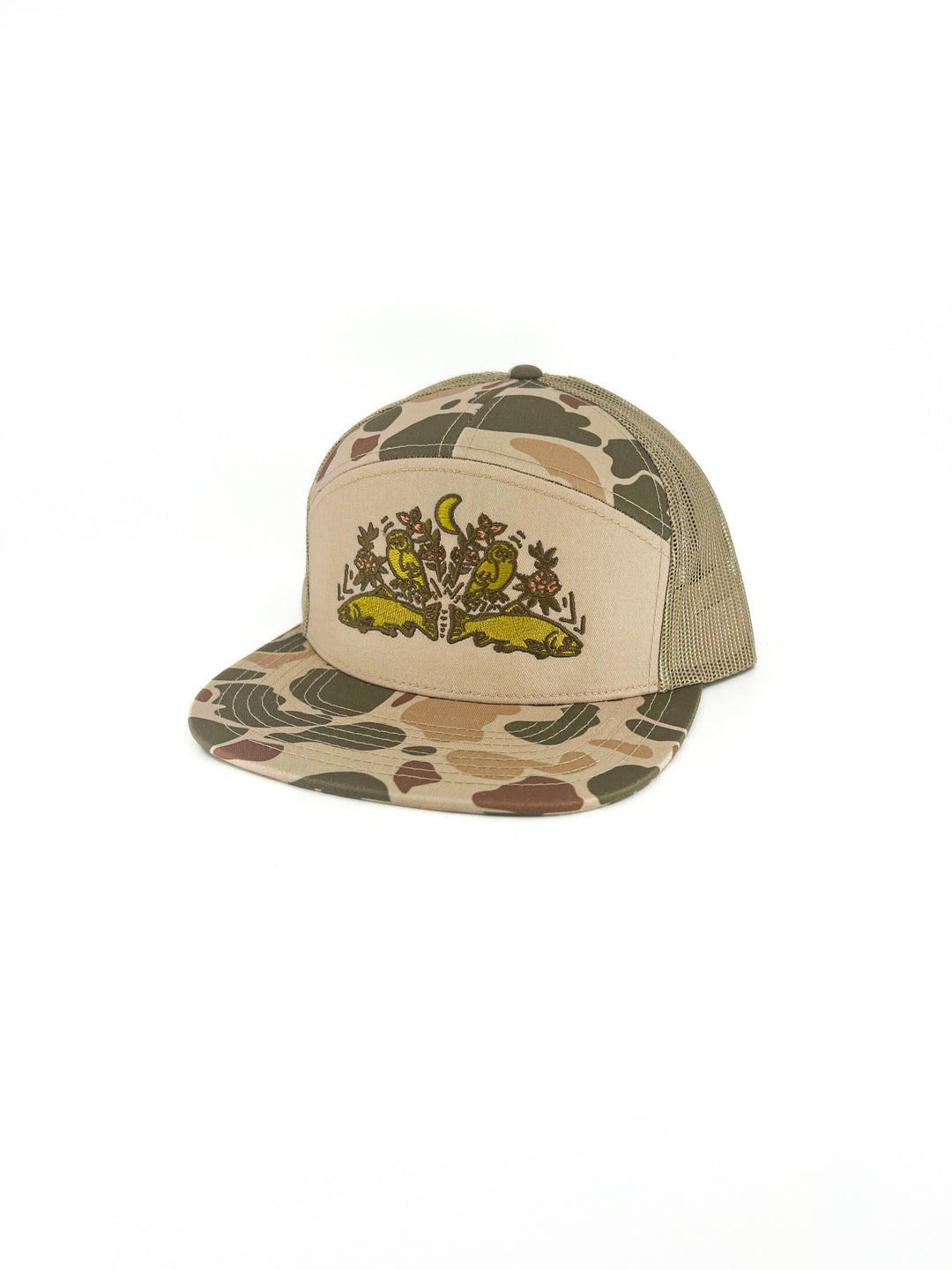 828 Trucker Hat - Harvest Duck Camo Sandstone - Midnight Hour (NEW)