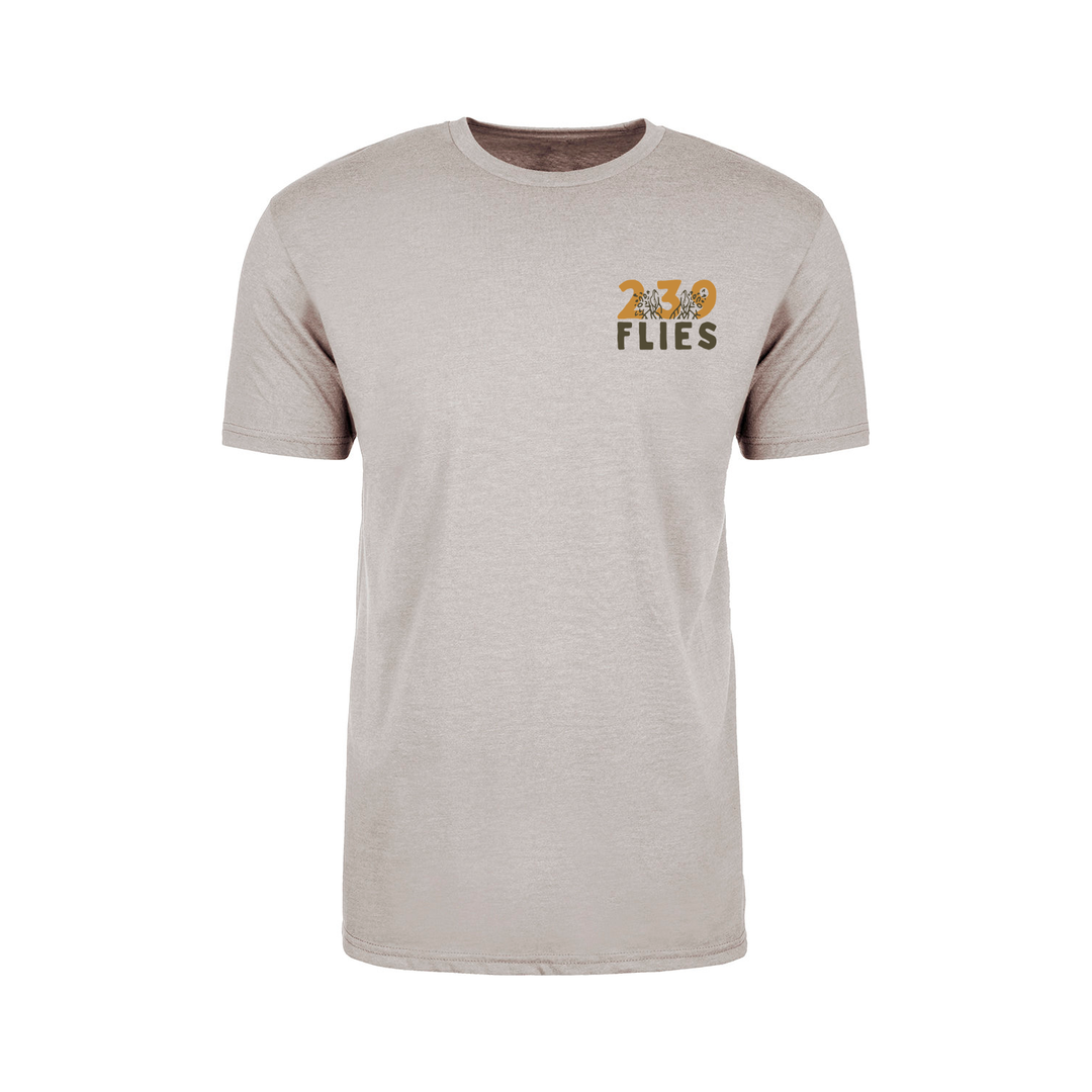 239 Flies Grand Slam Silk Heather Tee with fish logo