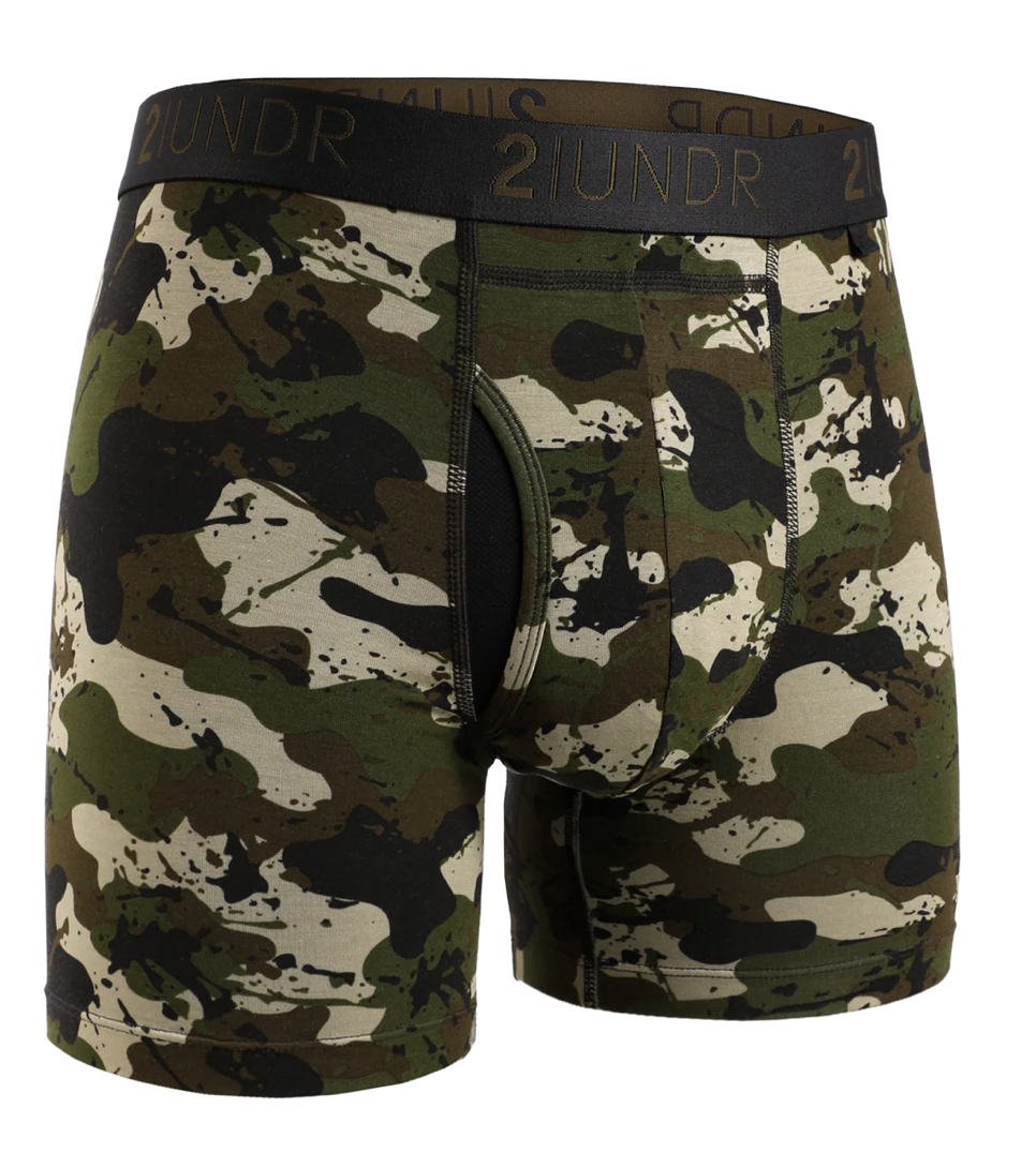 2UNDR - Swing Shift Boxer Brief 6" - Army