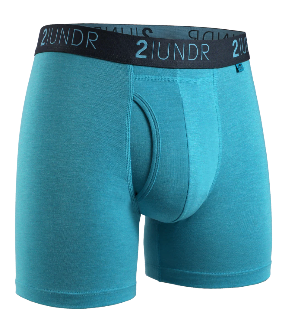 2UNDR - Swing Shift Boxer Brief 6" - Turquoise