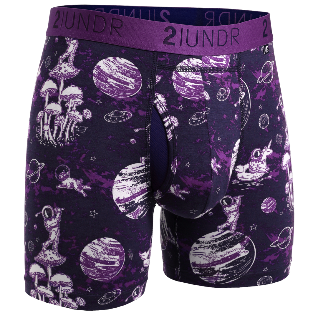 Men's Space Golf Navy Swing Shift Boxer Briefs with Joey Pouch and Modal fabric