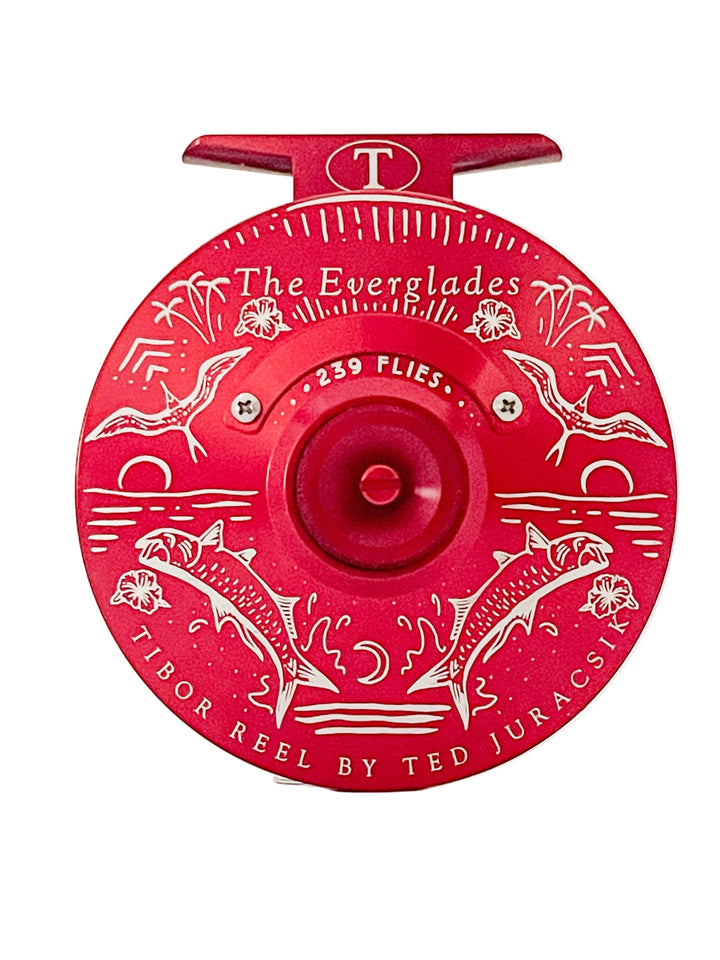 Tibor Everglades - Crimson Red w/ 239 Bre Drake Tarpon Art (IN STOCK)