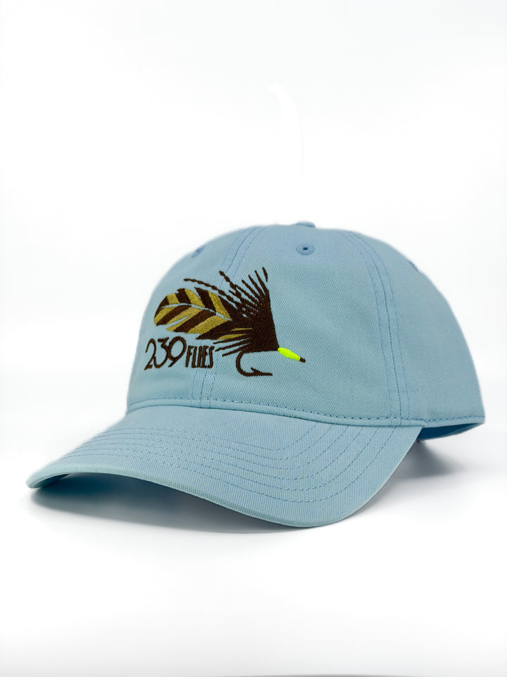 239 Flies Dad Hat -Feather Weight  - Baby Blue