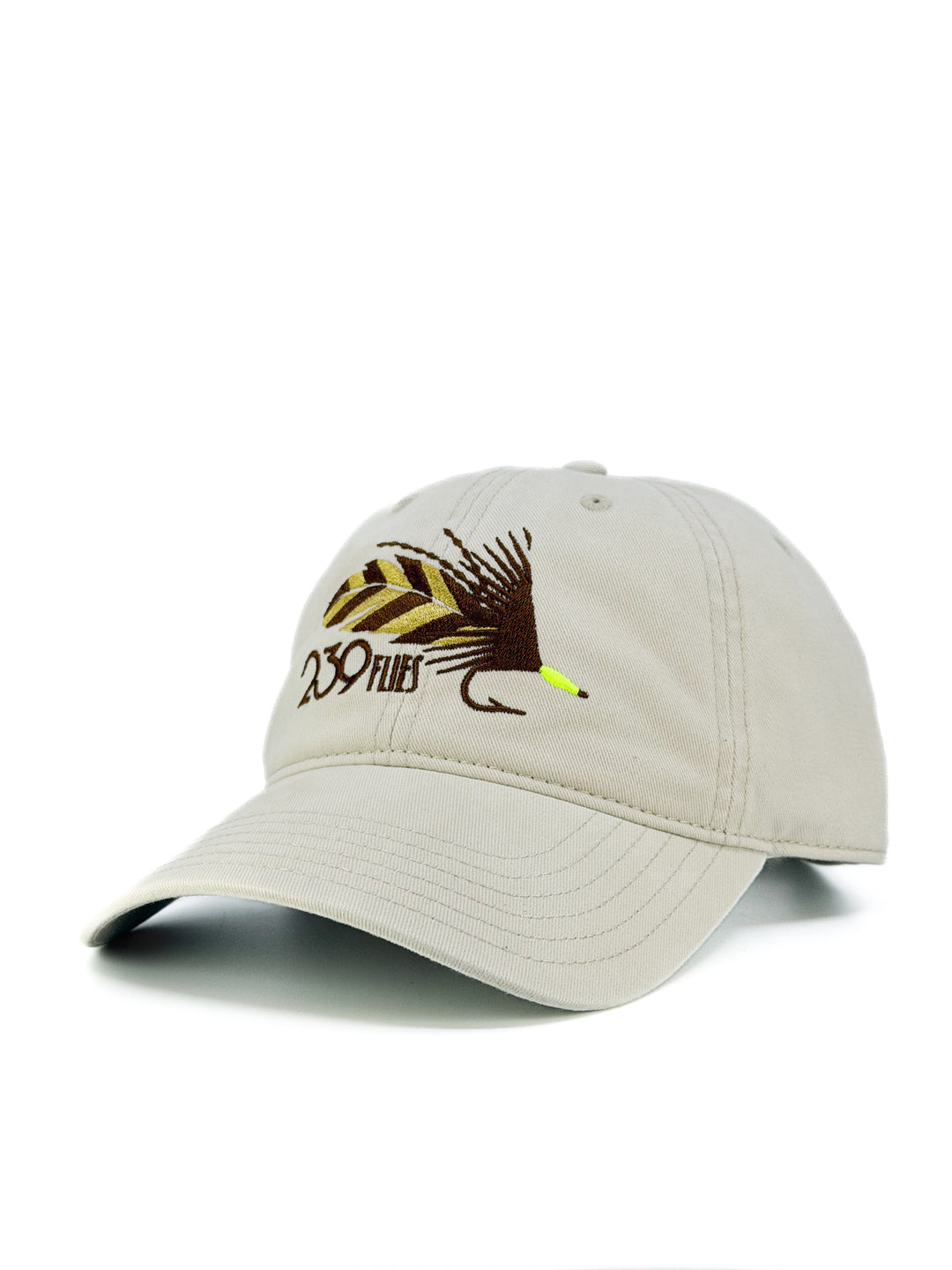 239 Flies Dad Hat - Feather Weight - Biege