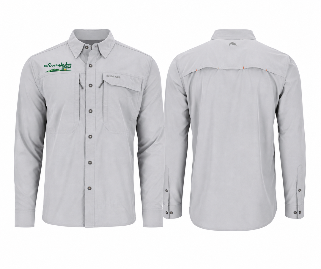 Simms Guide Shirt - Cinder w/239Flies Custom Everglades Logo