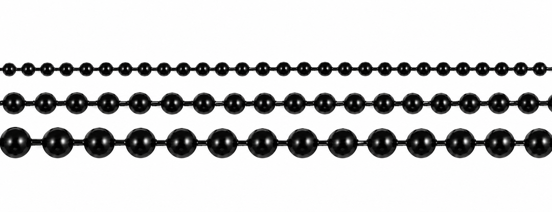 Bead Chain - Black (All Sizes)