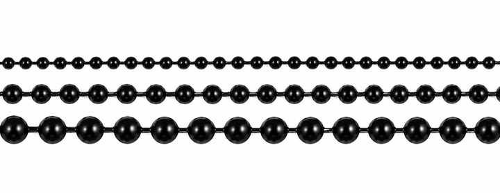 Bead Chain - Black (All Sizes)