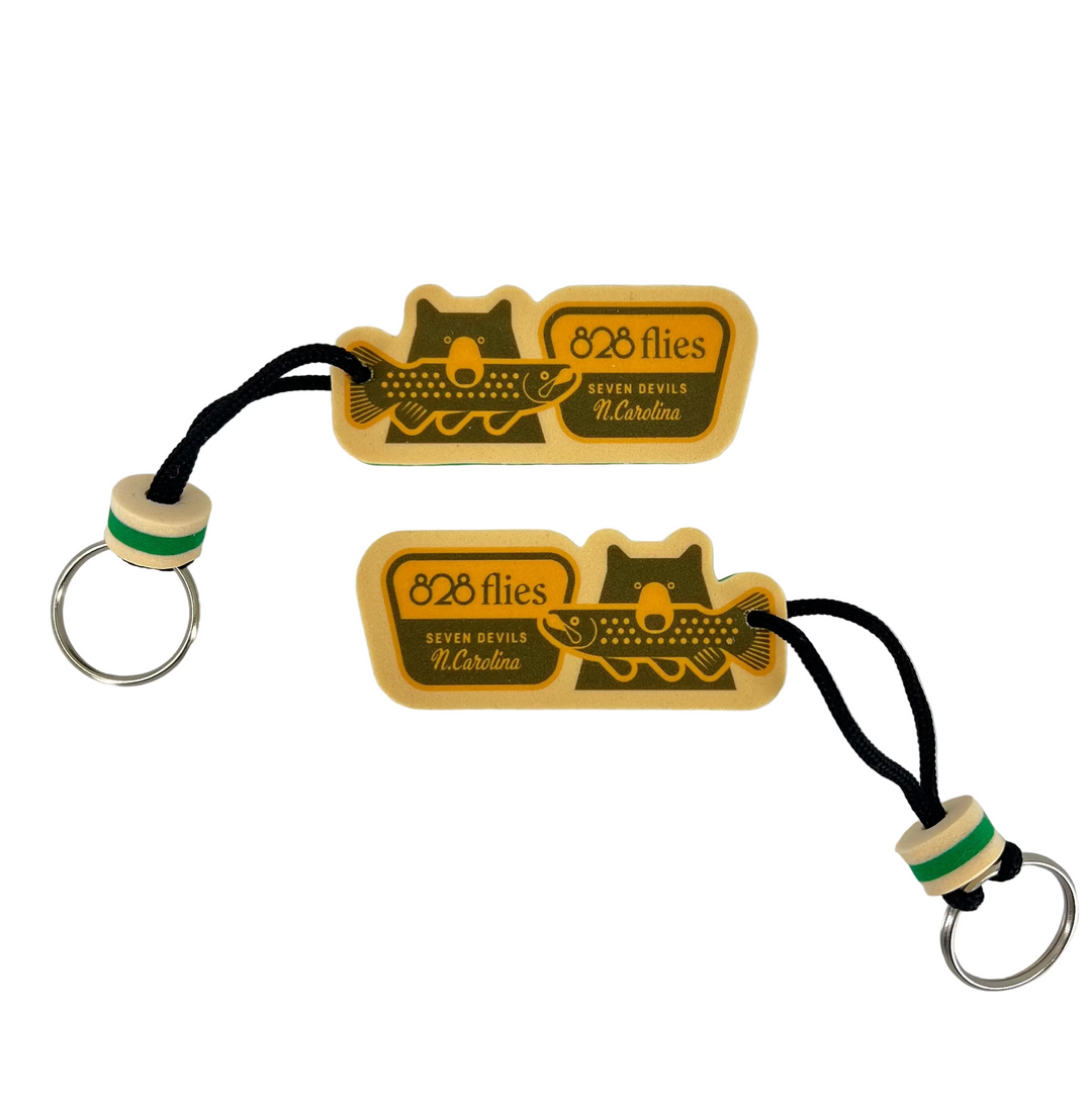 828 Flies Floating Foam Keychain