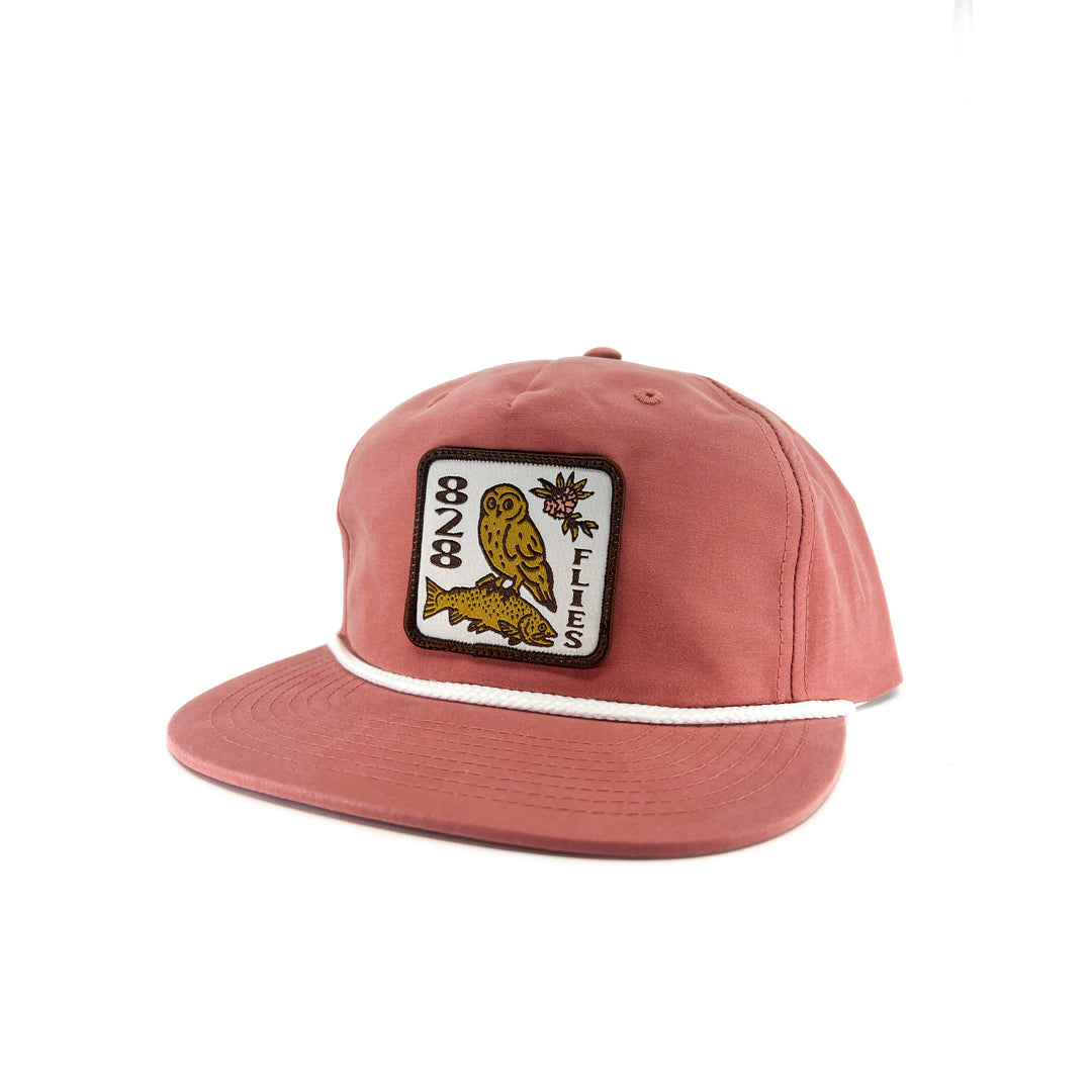 828 Pablo Escobarred Hat - Fowl Hooked Dusty Red w/ White Rope OSFM (NEW)