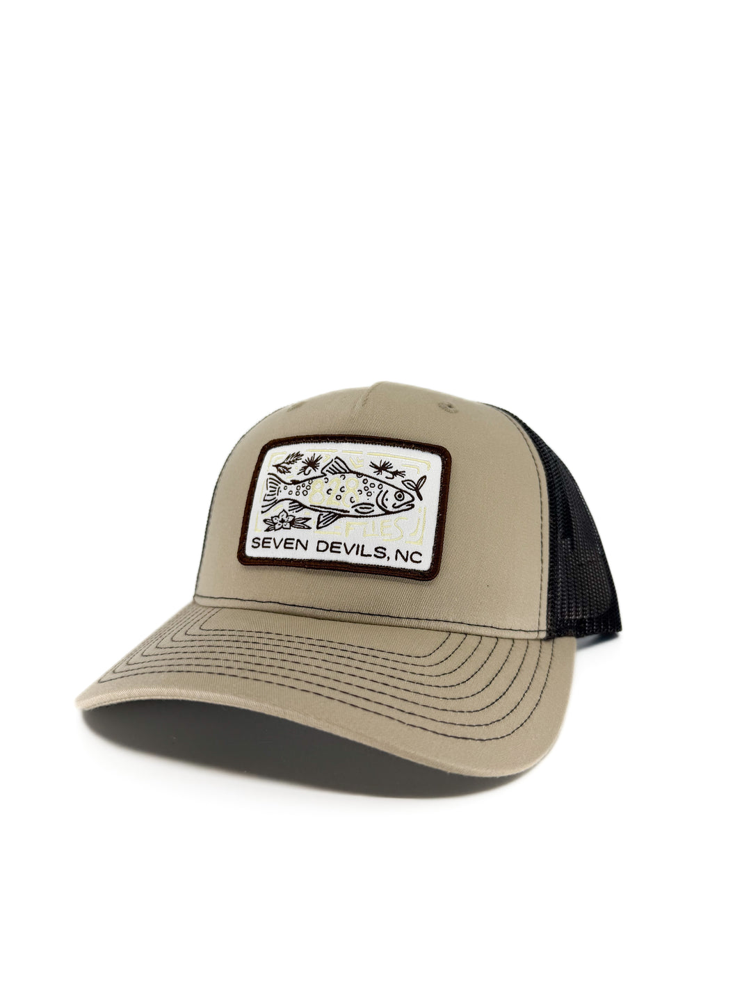828 Trucker Hat - Khaki/Coffee - Big Eye&