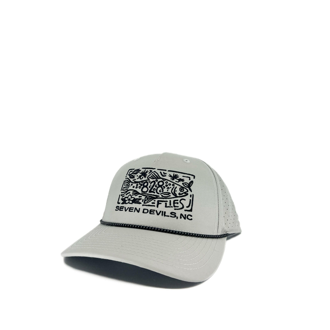 828 Trucker Hat - Solid Silver/Black-Silver - Big Eyed Brown (NEW)