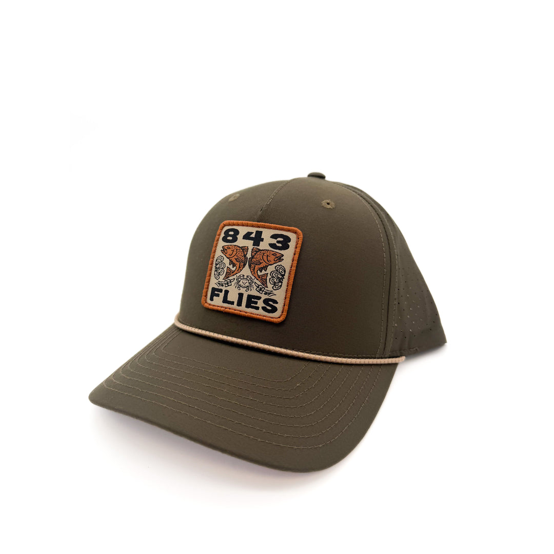 843 Hat - Golf Hat - Oyster Bar - Olive
