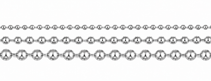 Bead Chain - Silver (All Sizes)