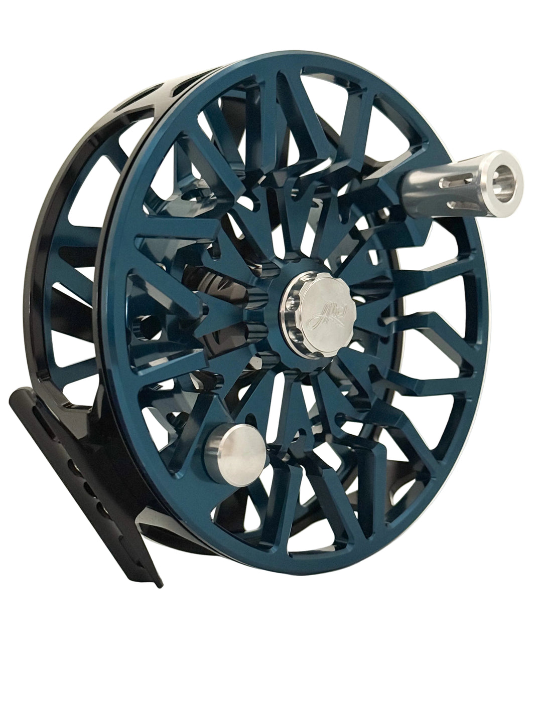 Abel SDX 12/14 - Ported Black/ Deep Blue w/ Classic Tarpon Drag Knob w/ Platinum Handle (NEW IN STOCK)