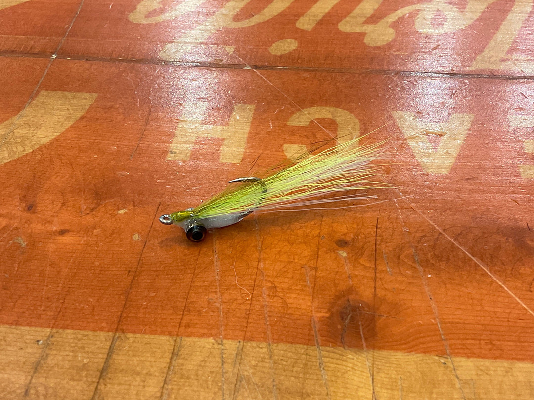 FS Clouser Minnow Chartreuse & White #2