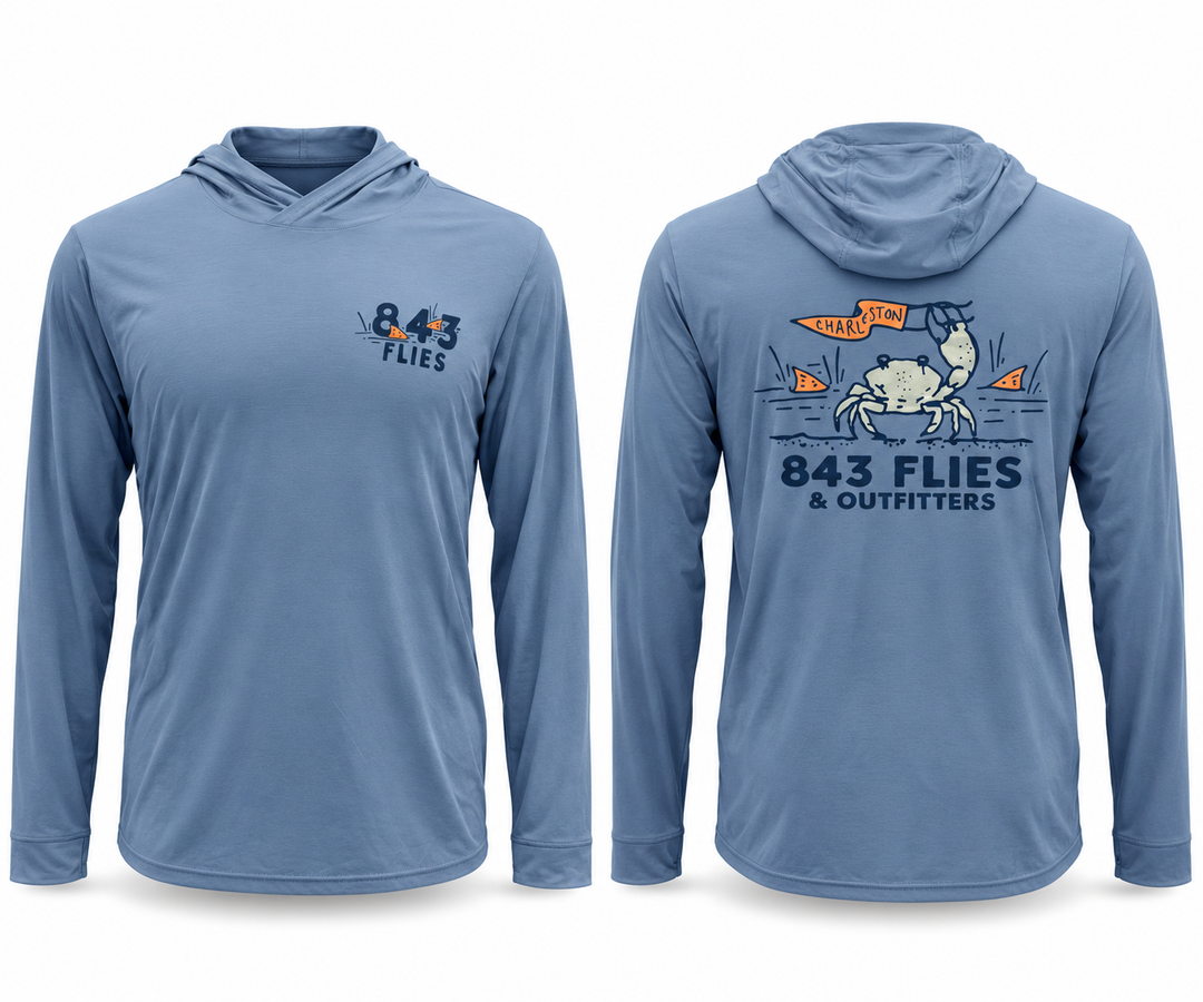 Free Fly Elevate Hoodie X 843 Flies - Bluestone/ King Fiddler