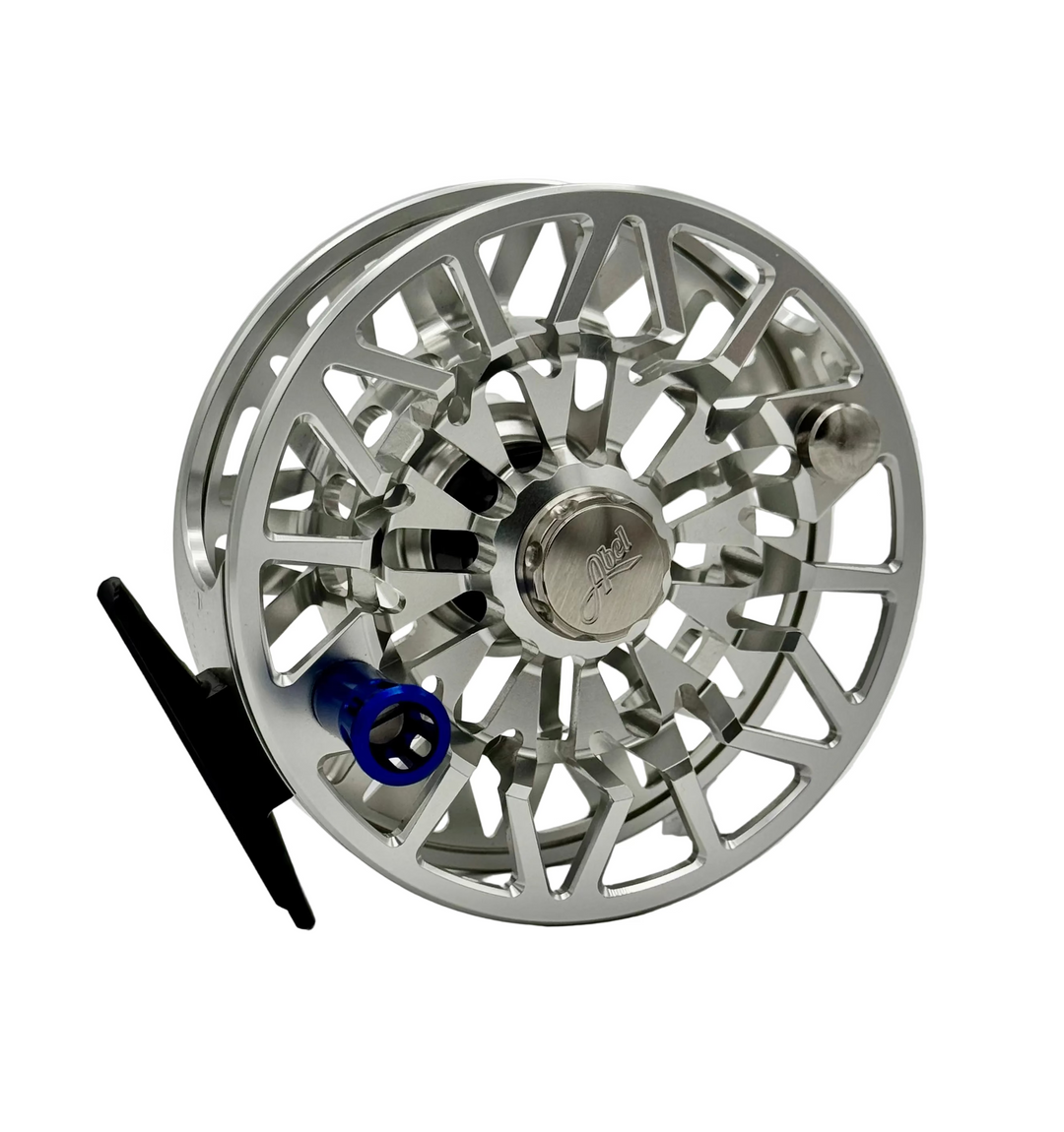 Abel SDS 11/12 - Platinum w/ Tarpon Drag Knob w/ Blue Handle (IN STOCK)
