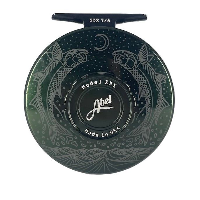 Abel SDS 7/8 Solid Deep Green, w/Deep Green Drag Knob &amp; Lg Walnut Handle &amp; Moondance Finish (IN STOCK)