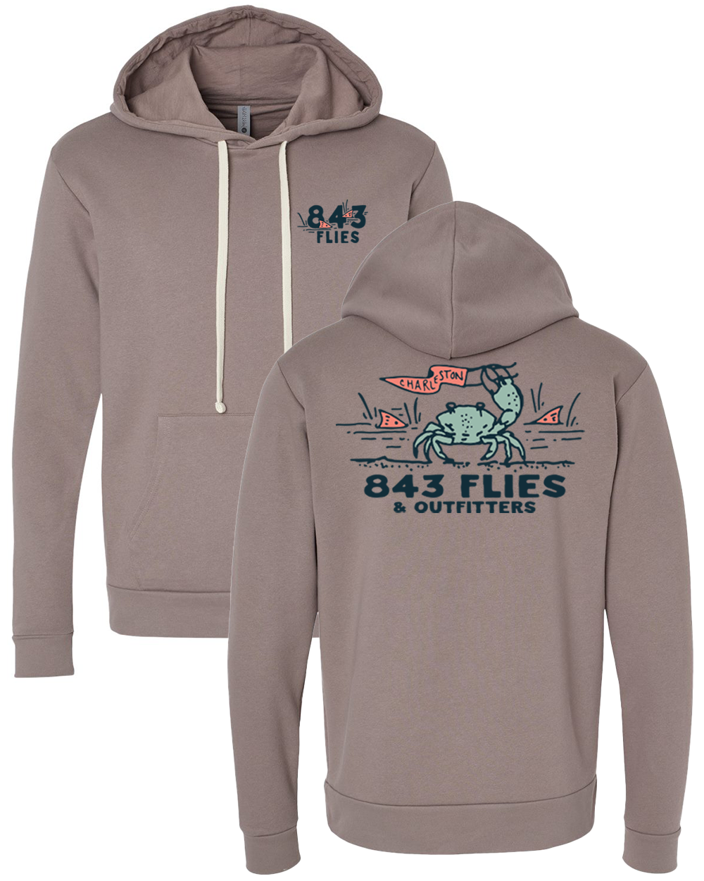 843Flies Sweatshirt Hoodie - King Fiddler - Shiitake