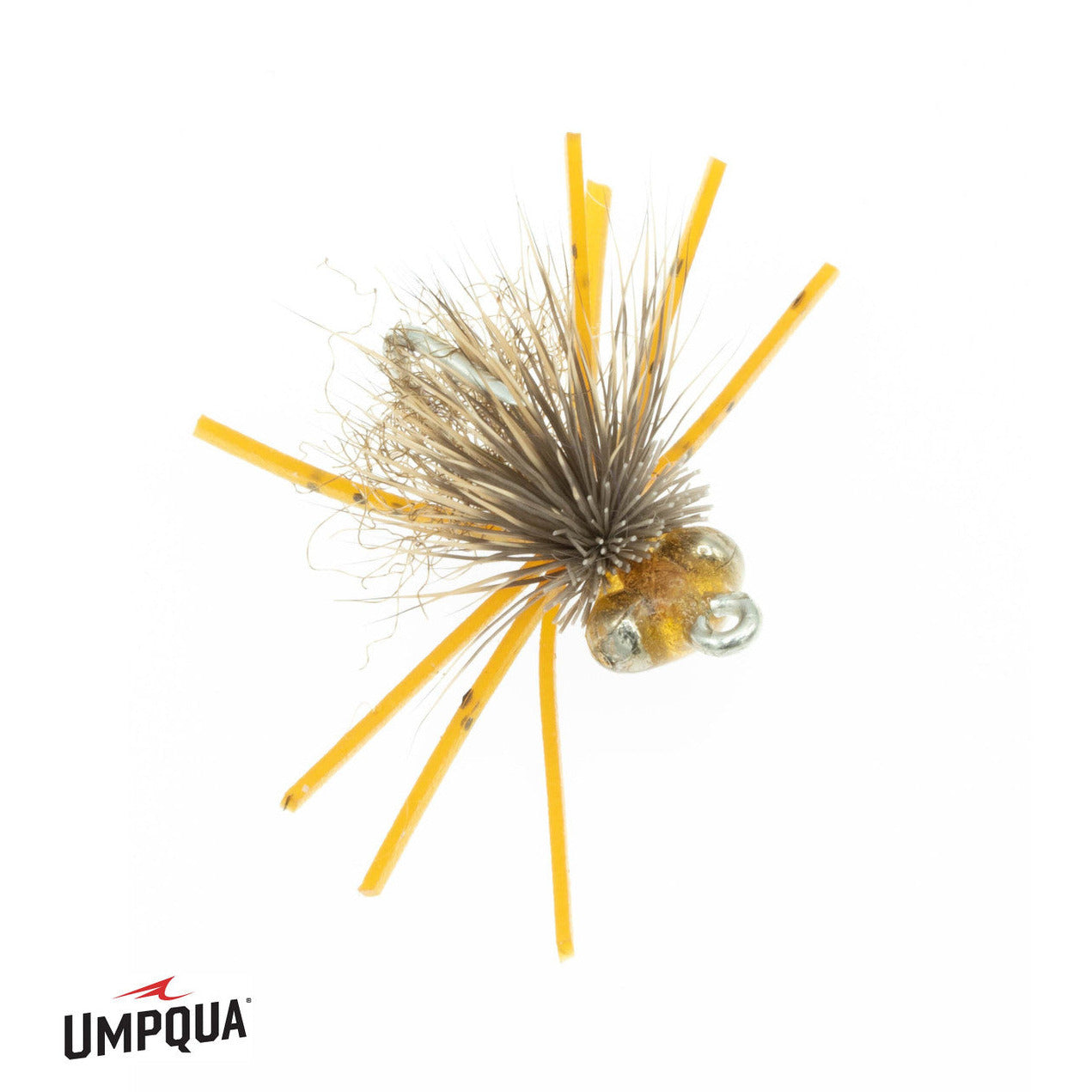 Amber and silver weighted Bonefish Bitters fly with grey hackle collar