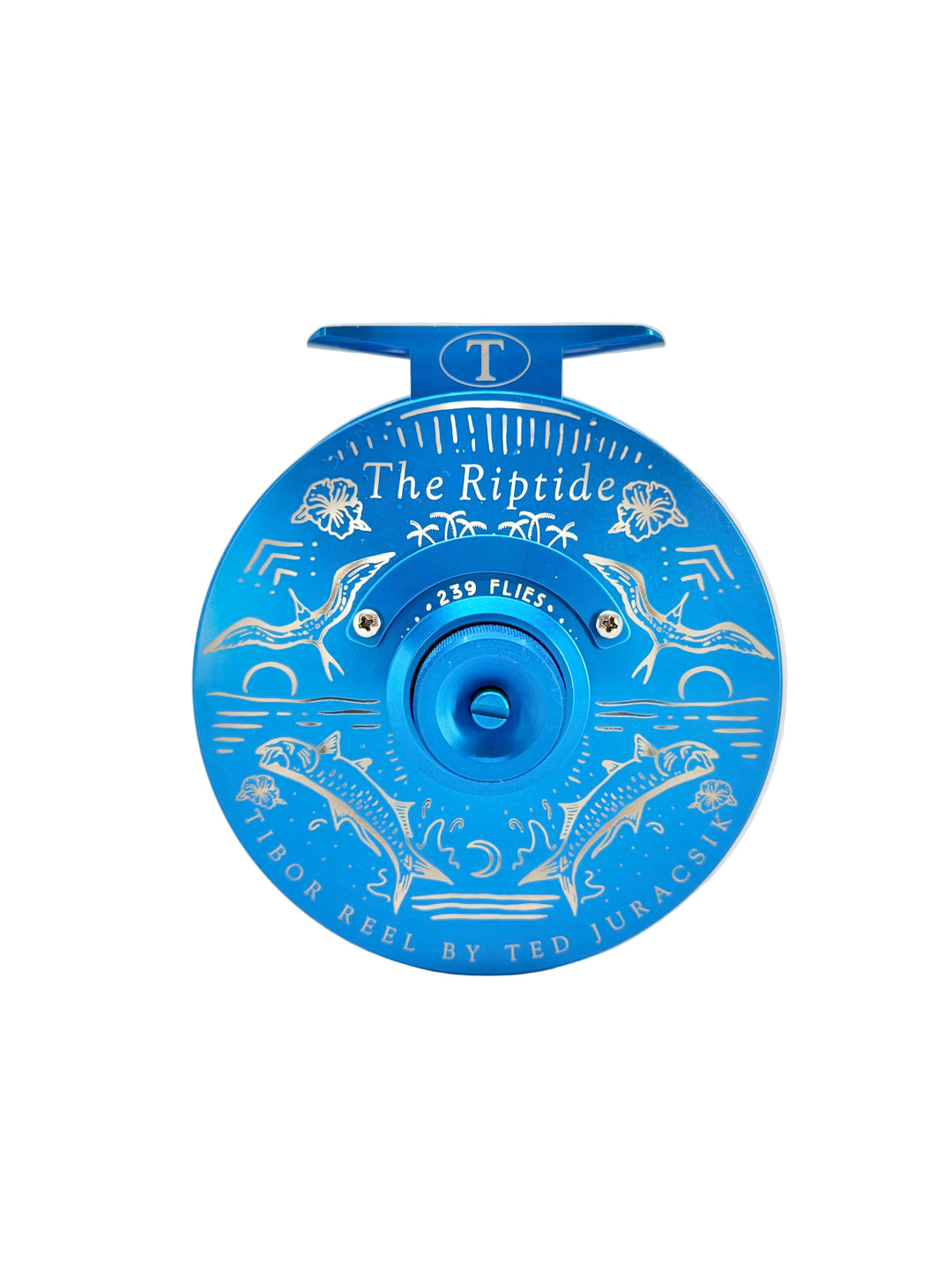 Tibor Riptide - Aqua w/Aqua Small Parts & 239 Bre Drake Tarpon Art (CUSTOM)(IN STOCK)
