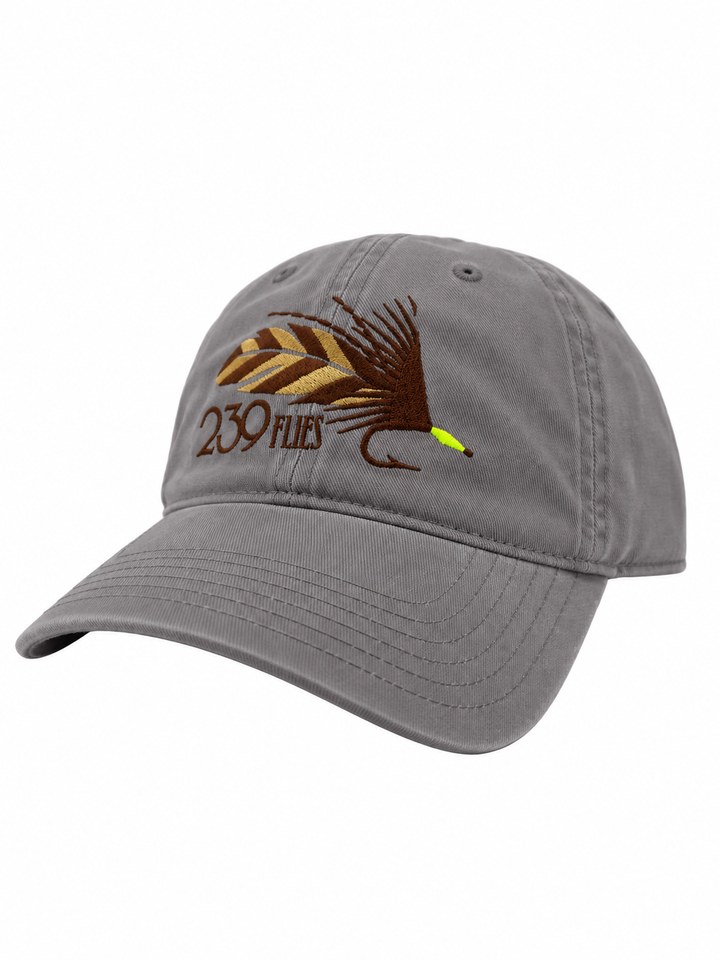 239 Flies Dad Hat -Feather Weight  - Touch of Grey