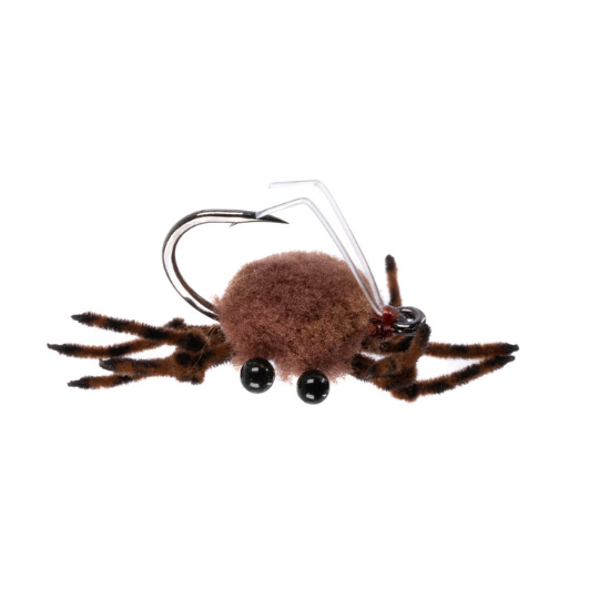 Umpqua McFly Crab fly in dark reddish-brown chenille for permit and redfish