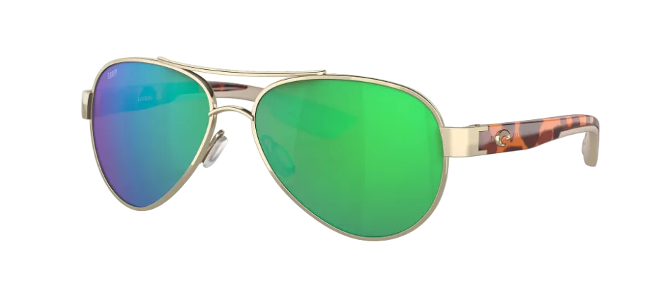 Costa - LORETO, Rose Gold, Green Mirror Polarized Plastic (NEW IN STOCK)