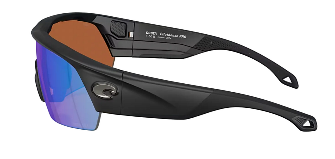 Costa - PILOTHOUSE PRO , Matte Black, Green Mirror Polarized Polycarbonate (NEW IN STOCK)