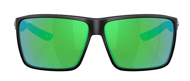 Costa Del Mar Rincon II sunglasses in matte black with green mirror polarized lenses