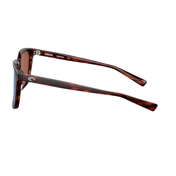Side view of Costa Sullivan sunglasses showing temple arms and logo