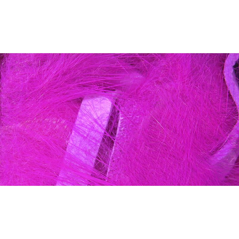 Magenta crosscut rabbit fur detail showing soft texture
