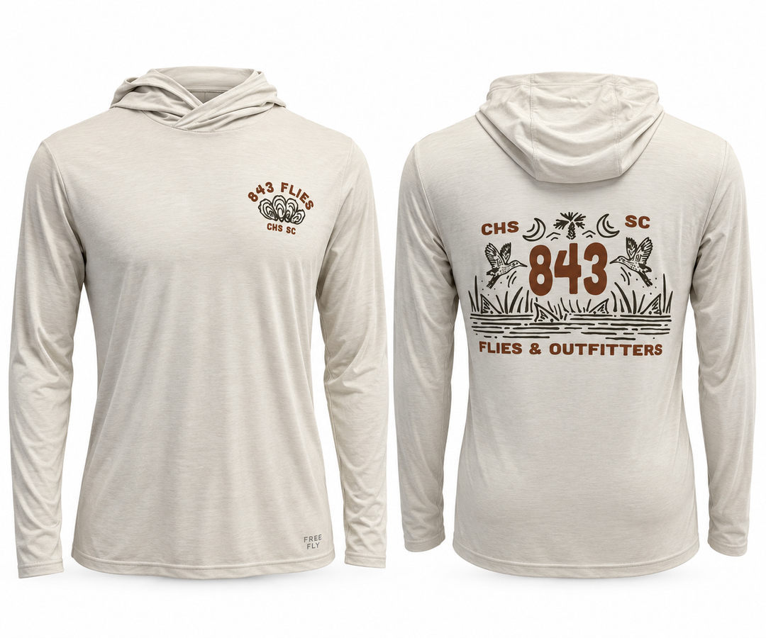 Free Fly Elevate Hoodie X 843 Flies - Heather Birch/ Oyster Bar