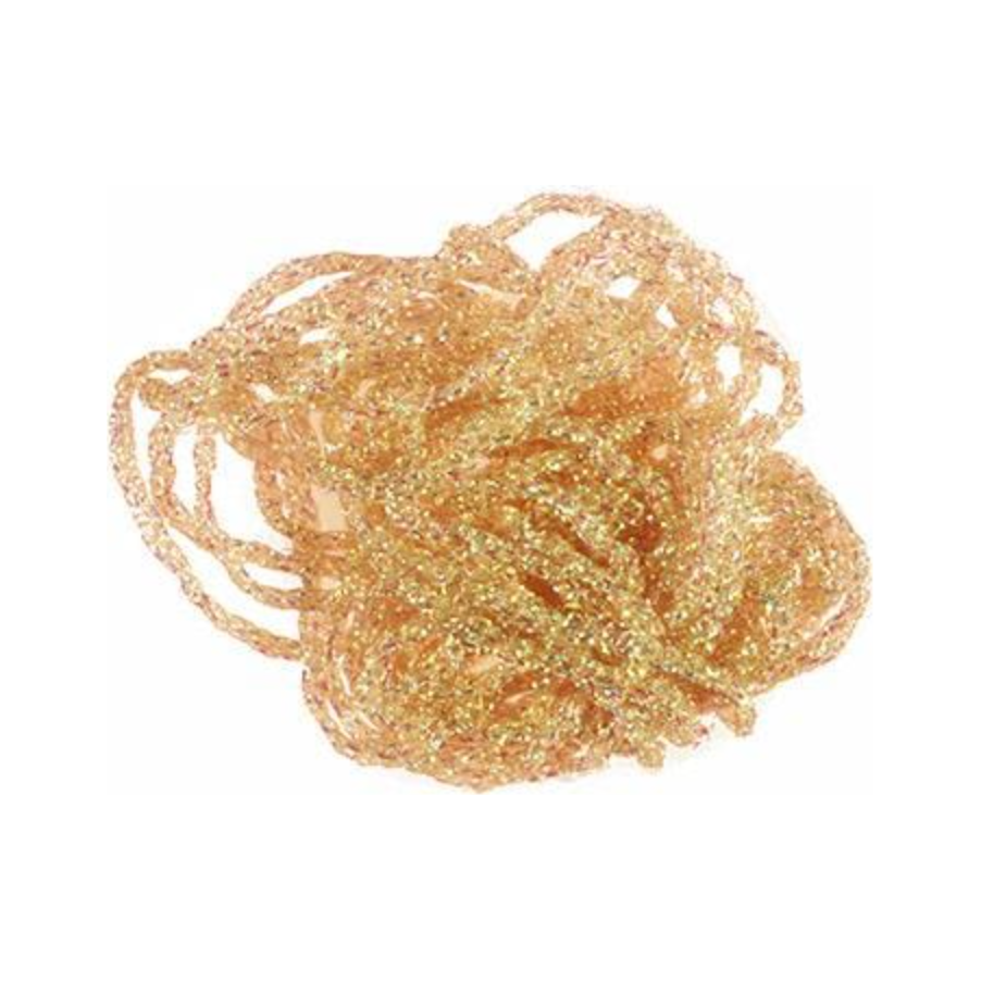 Gold peach shimmering diamond braid for fly tying