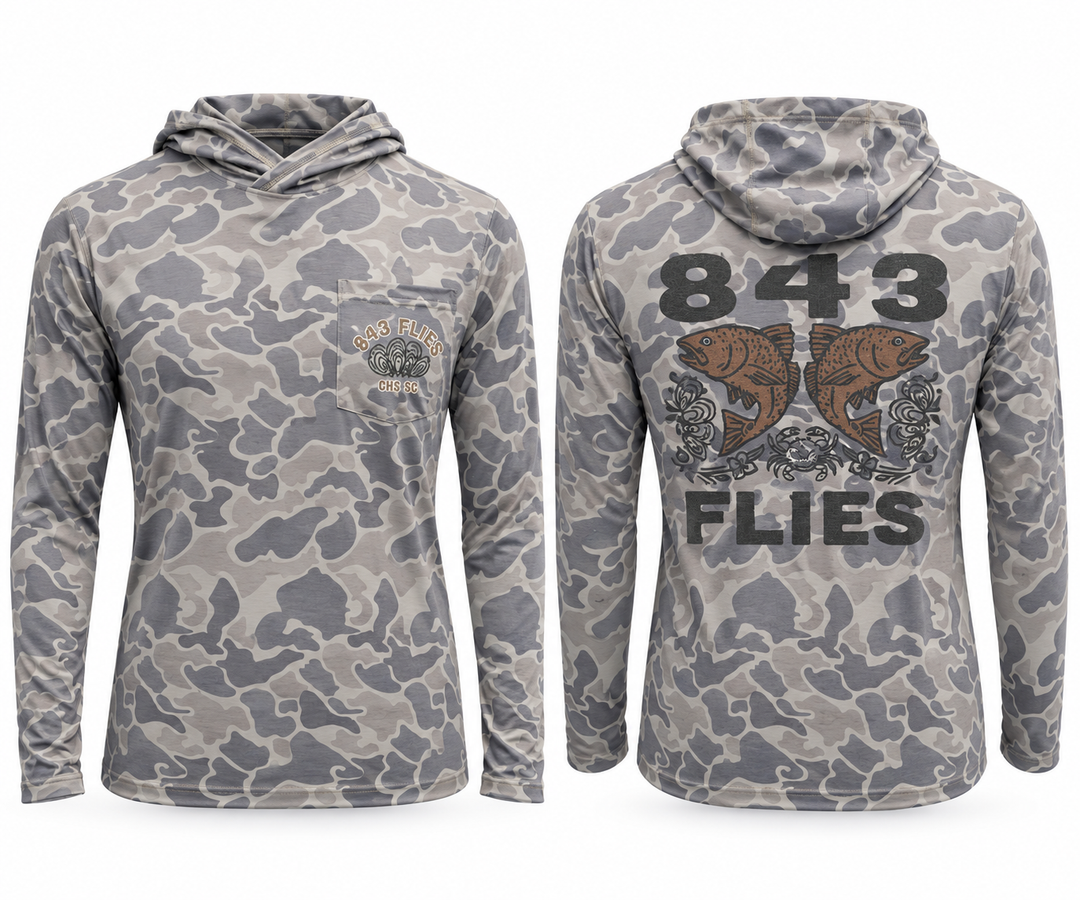 843 Flies Hygge Hoodie - Oyster Bar