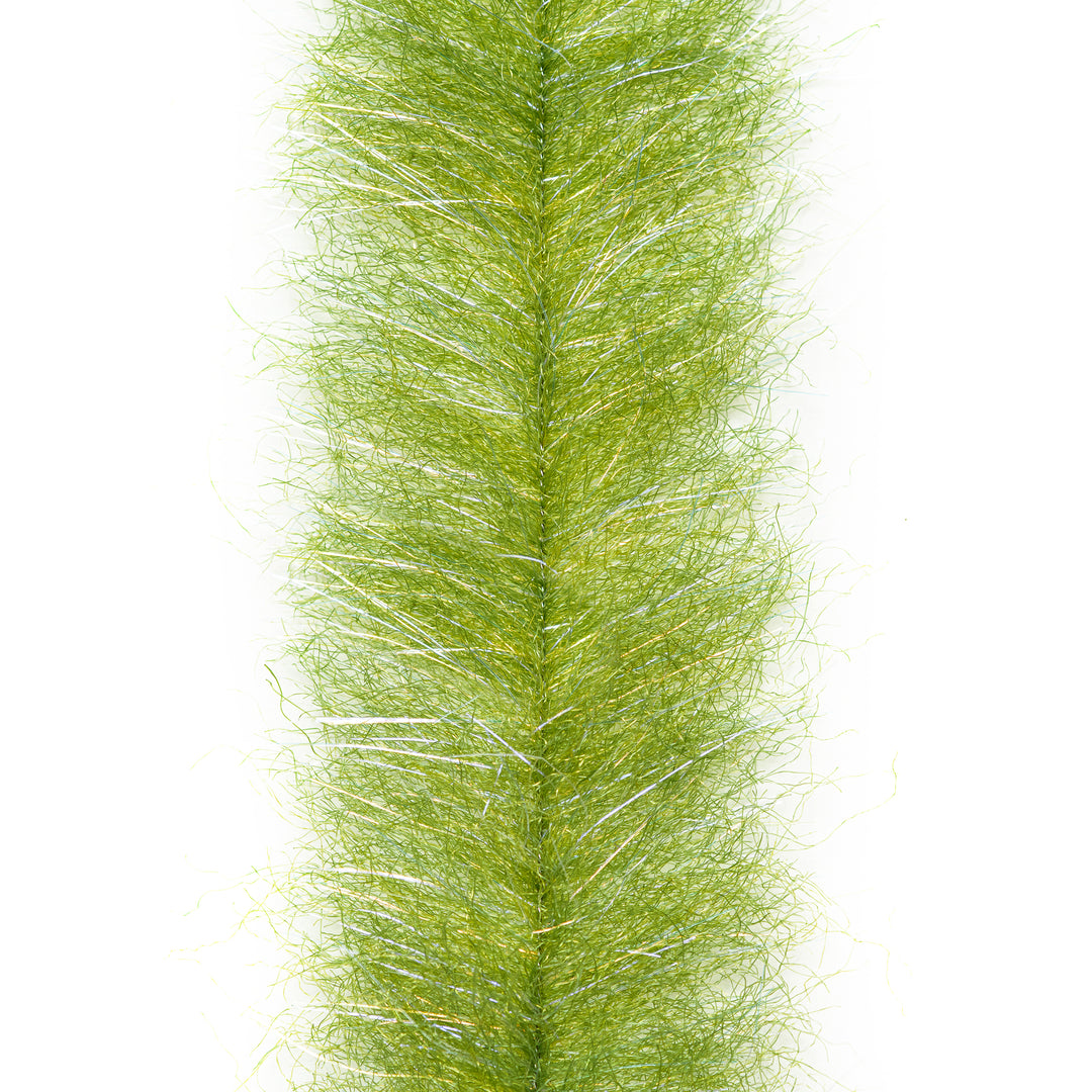 Olive green EP articulated brush with reflective silver UV sparkle