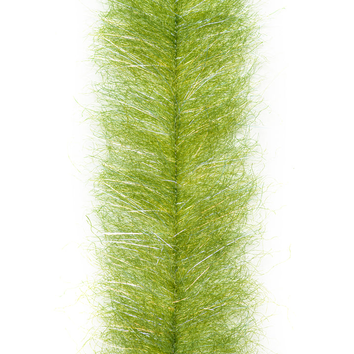 Olive green EP articulated brush with reflective silver UV sparkle