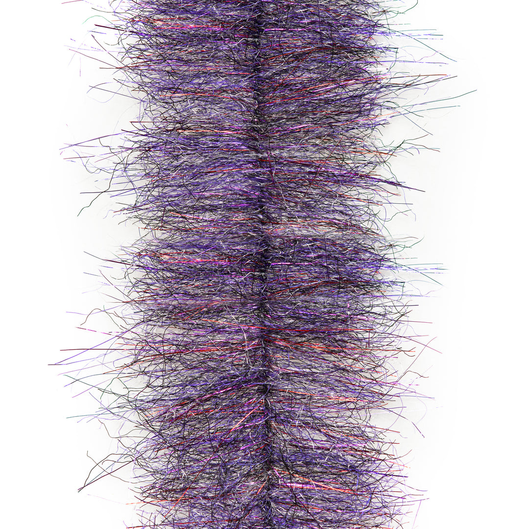 Purple and black EP fly brush with pink and purple sparkle accents