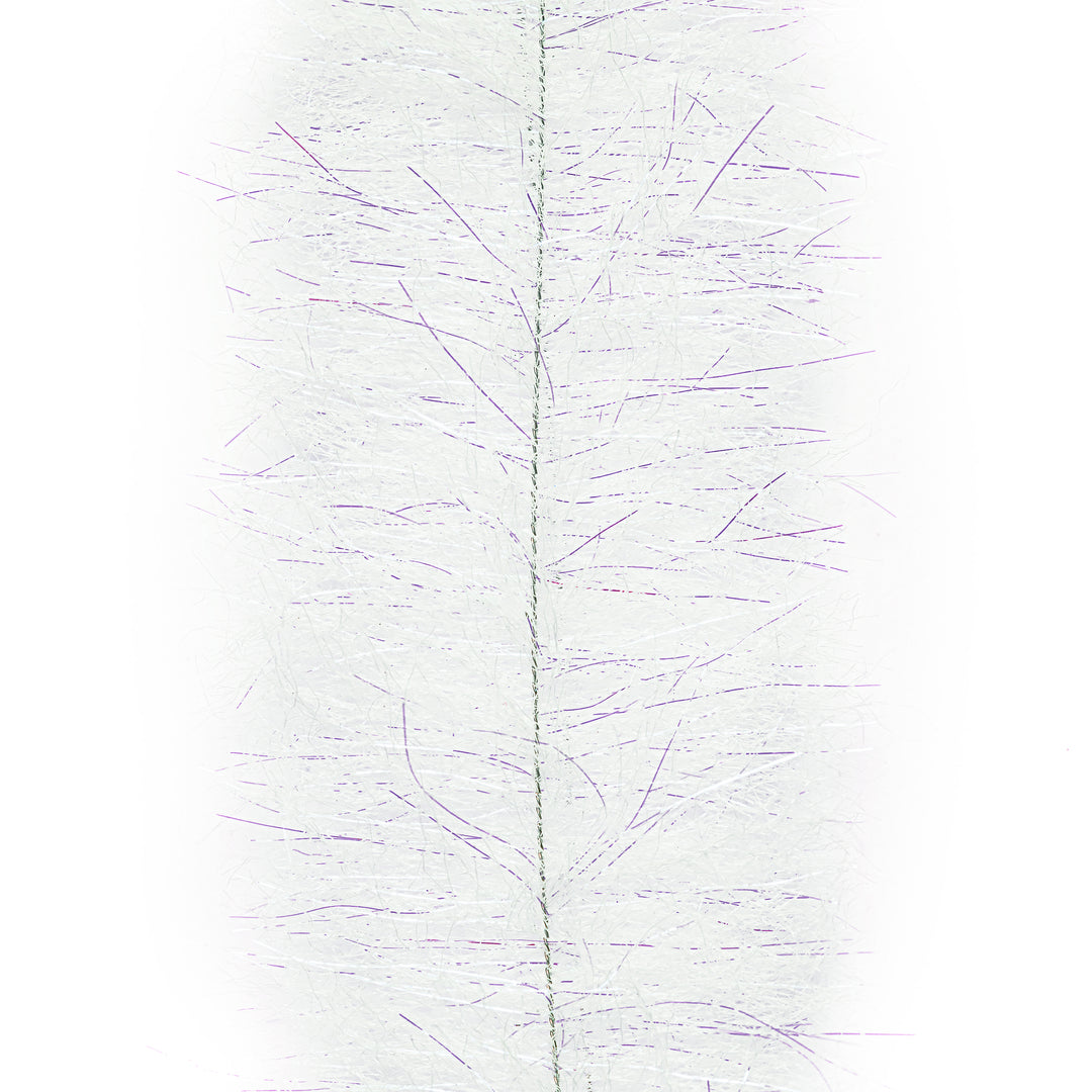 Clear white EP fiber brush with sparse purple sparkle threads