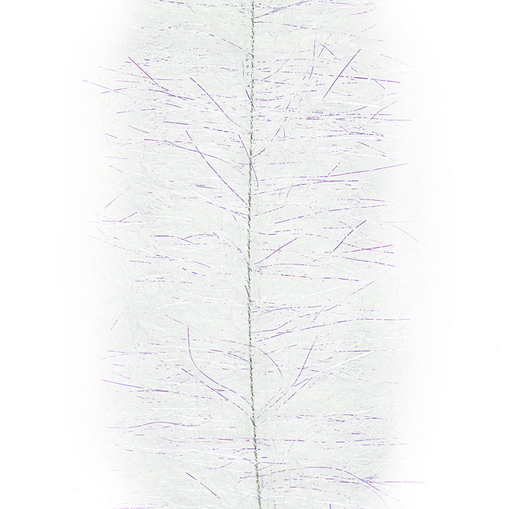Clear white EP fiber brush with sparse purple sparkle threads