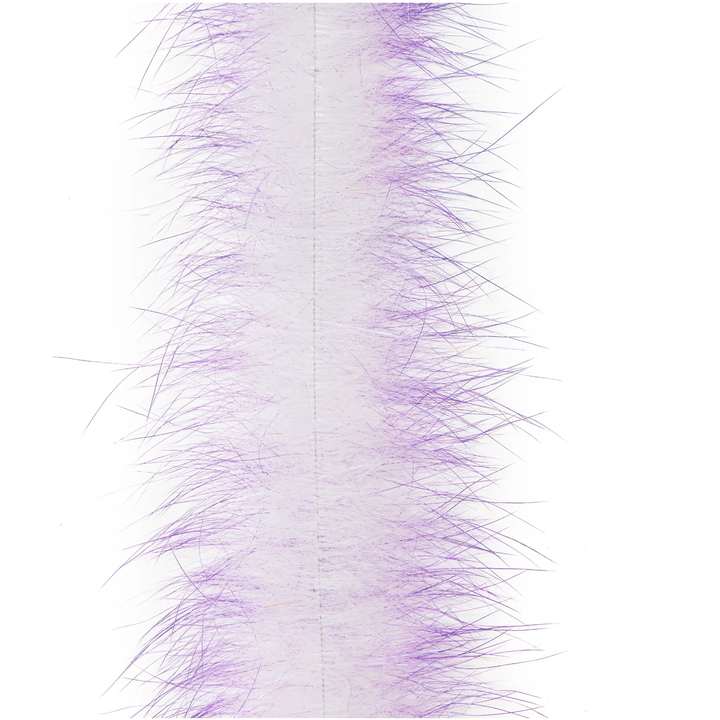 White EP Bunny Brush with violet-purple shaded tips on perforated backing card