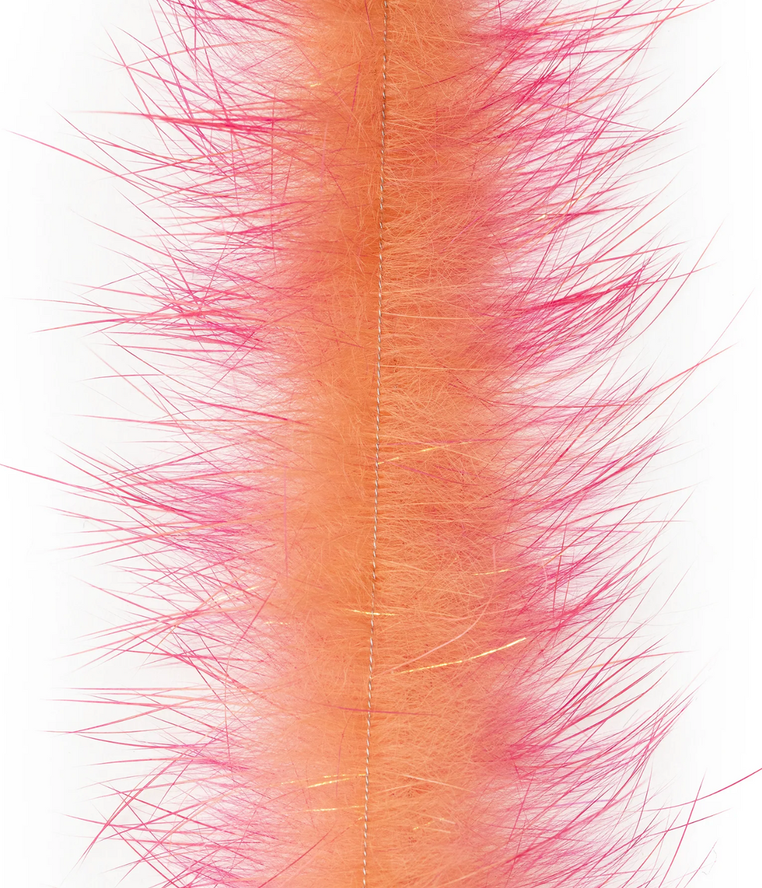 Peach to hot pink shaded tip EP Bunny Brush with gold shimmer for crab patterns
