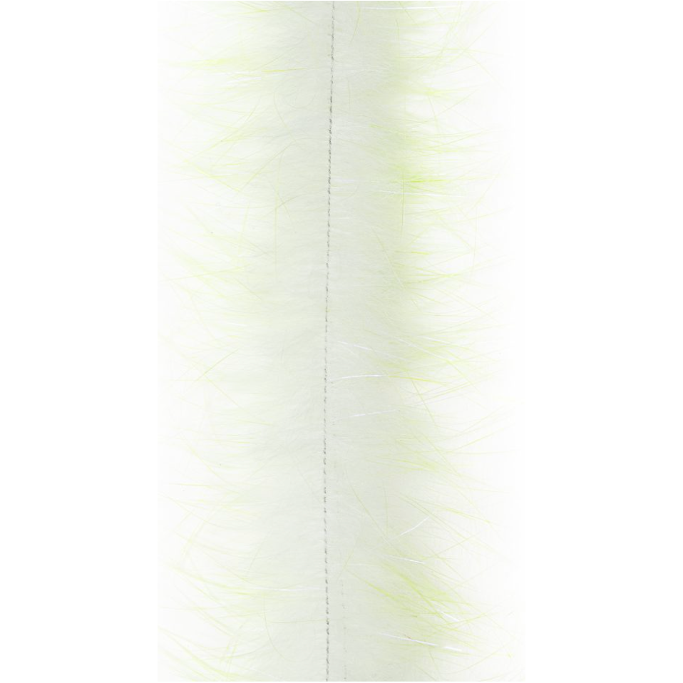 Pale white EP Bunny Brush with faint chartreuse tips for minimal shimmer effect