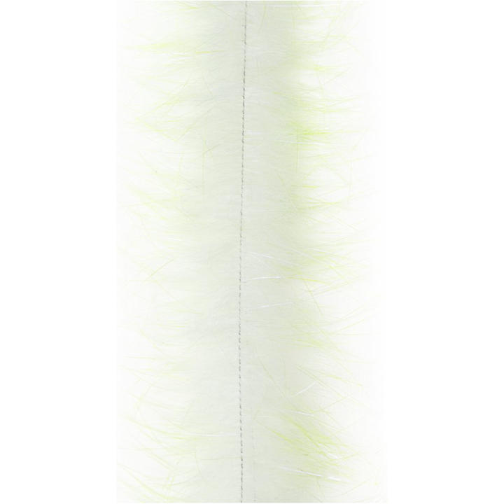 Pale white EP Bunny Brush with faint chartreuse tips for minimal shimmer effect