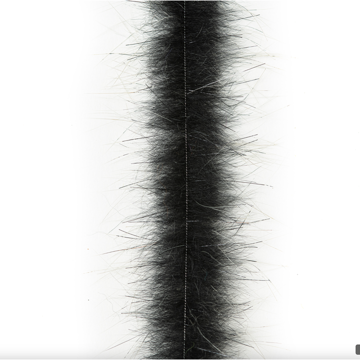 Black EP Bunny Brush with silvery-white shaded tips and stiff guard hairs