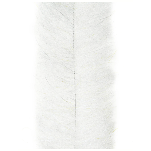 White EP Crustaceous Brush strip with translucent fibers and central spine for baitfish fly heads