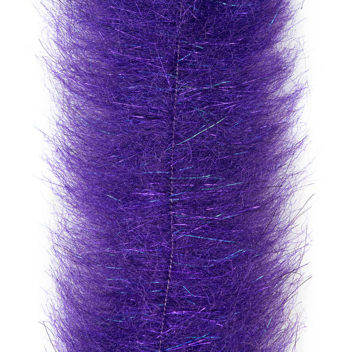 Vibrant purple EP Shrimp Dub brush with iridescent blue and teal tinsel