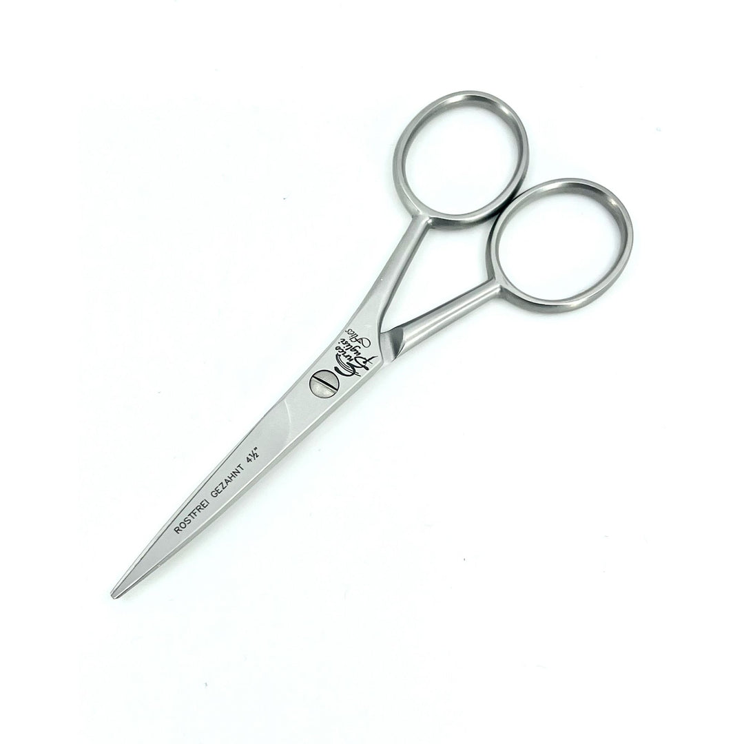 German made stainless steel serrated fly tying scissors